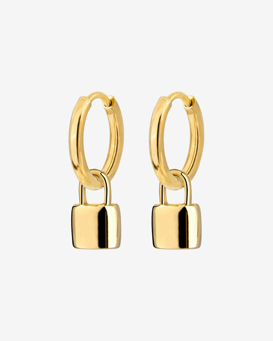 Lock in Hoop Set Small Gold