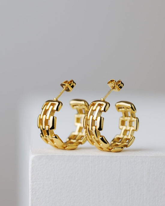 Reverie Hoop Studs Silber