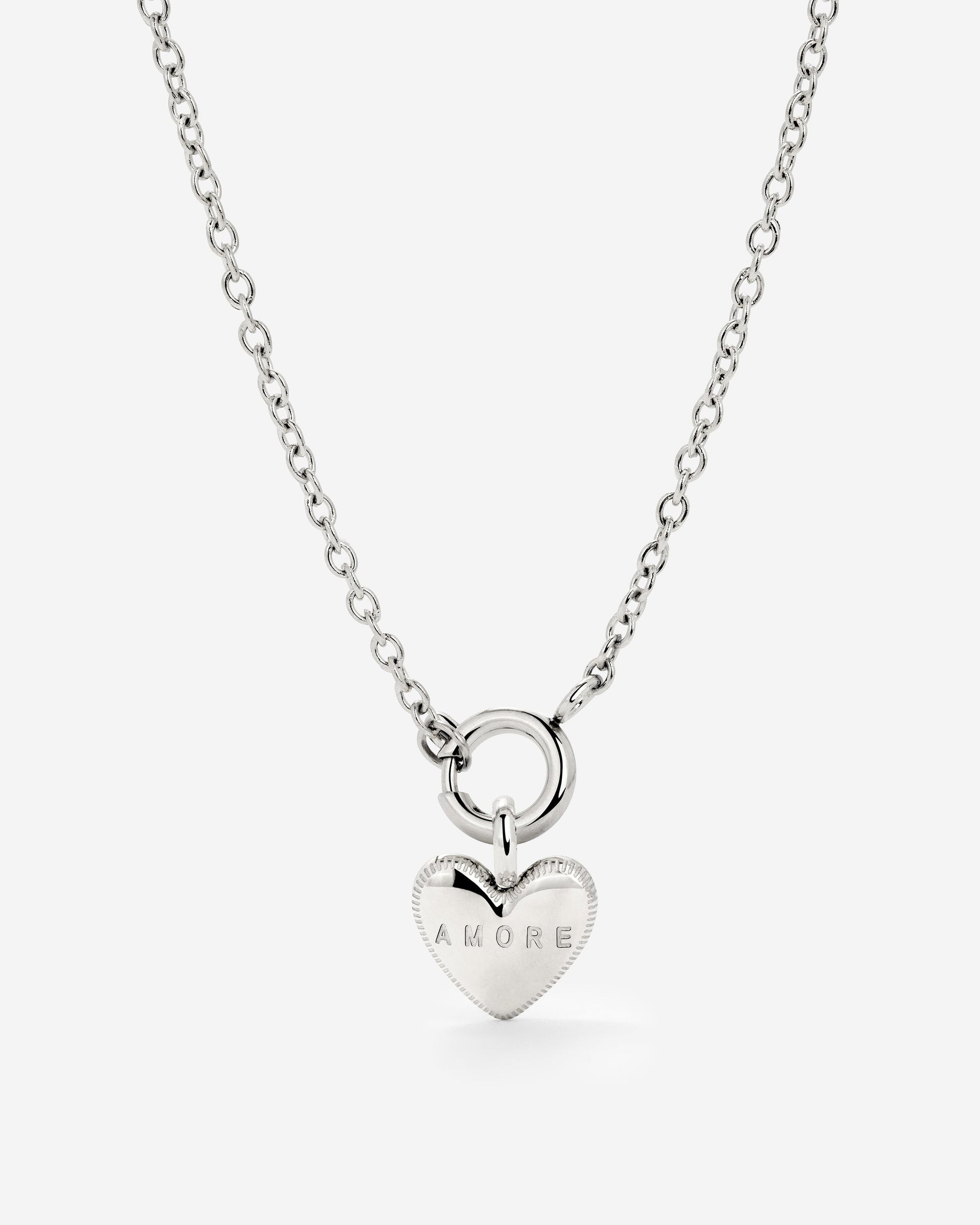 Amore Mio Classic Chain Necklace Set Silber