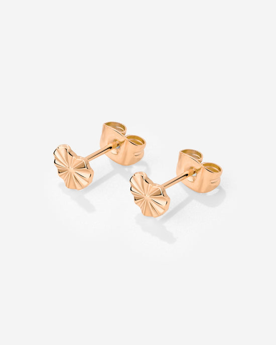 Glass Heart Studs Roségold