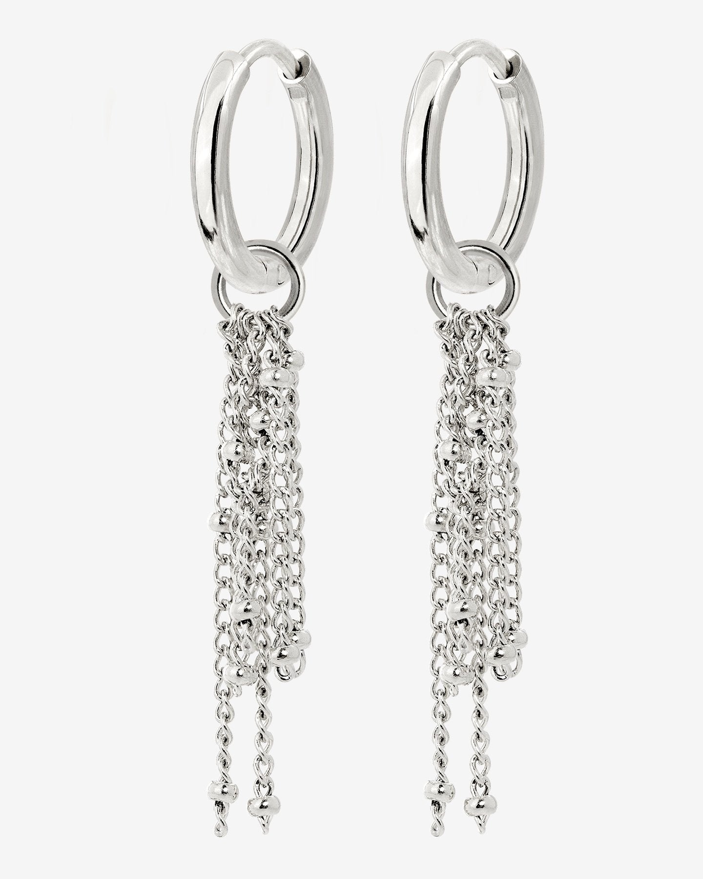 Chain Overload Hoop Set Small Silber