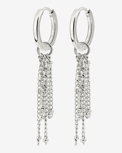 Chain Overload Hoop Set Small Silber