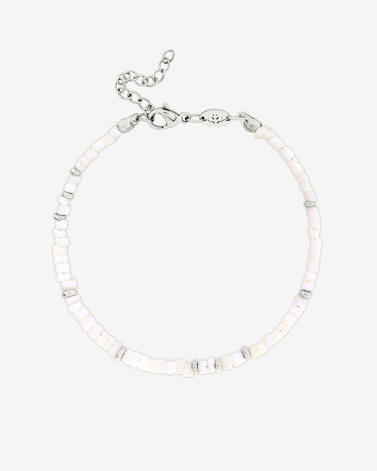 Puka Shell Bracelet Silber