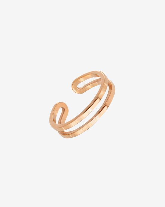Double Toe Ring Roségold