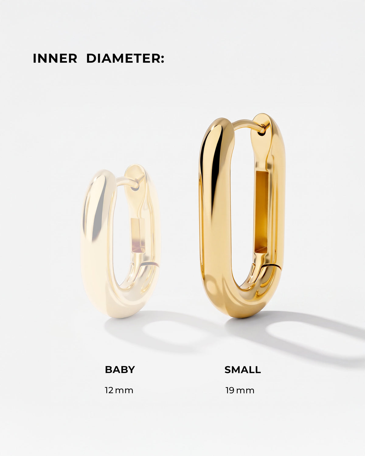 Chunky Oval Hoops Small