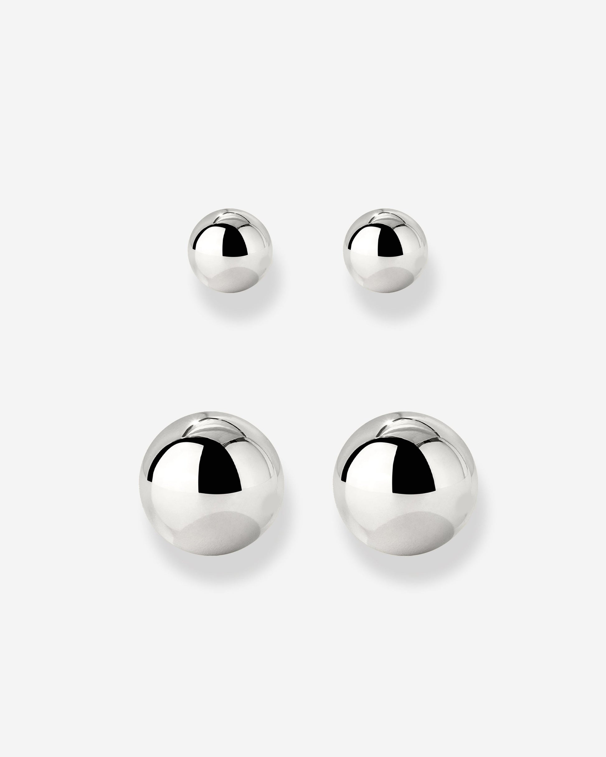 Bubbly Stud Bundle Silber
