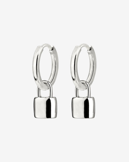 Lock in Hoop Set Small Silber