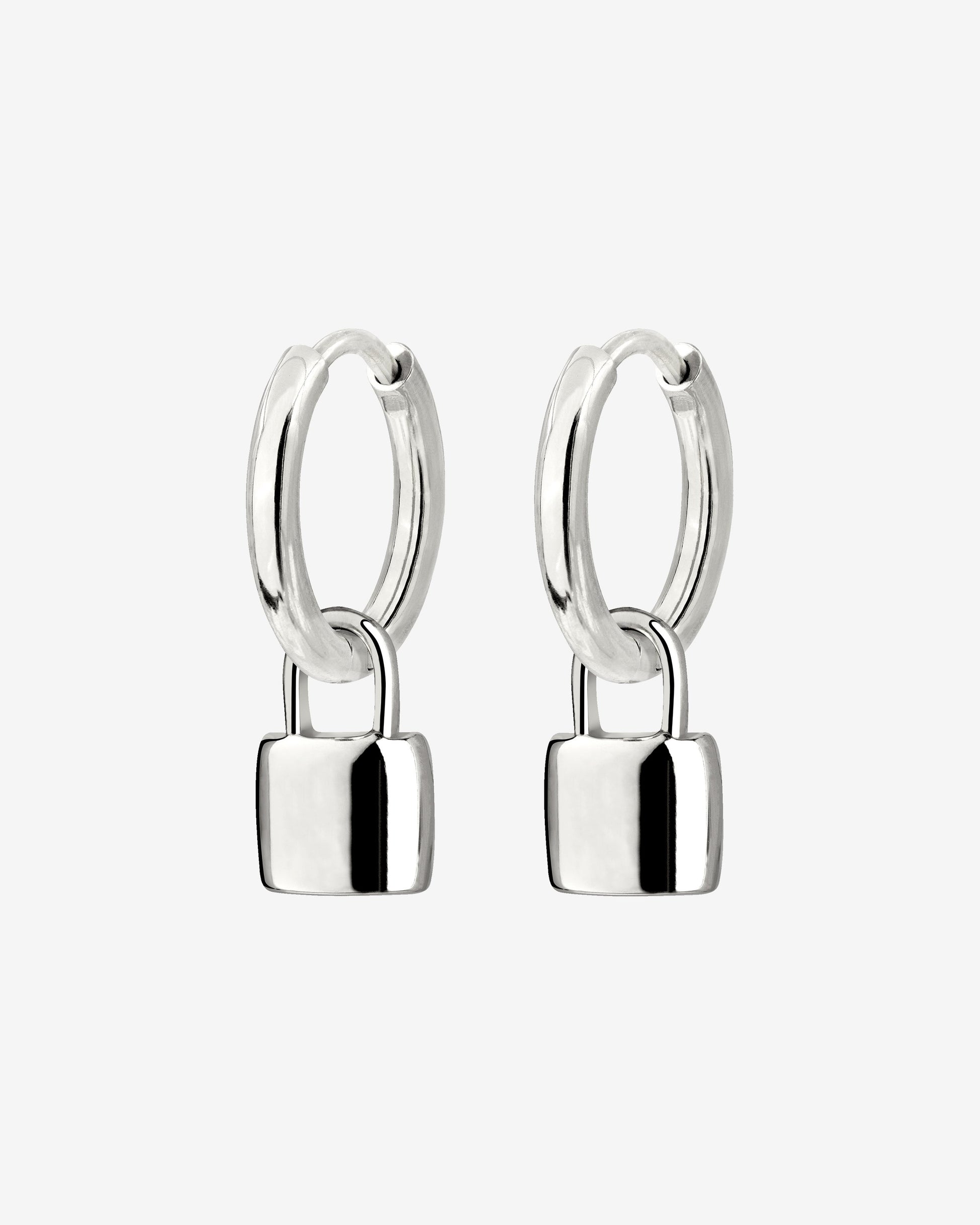 Lock in Hoop Set Small Silber