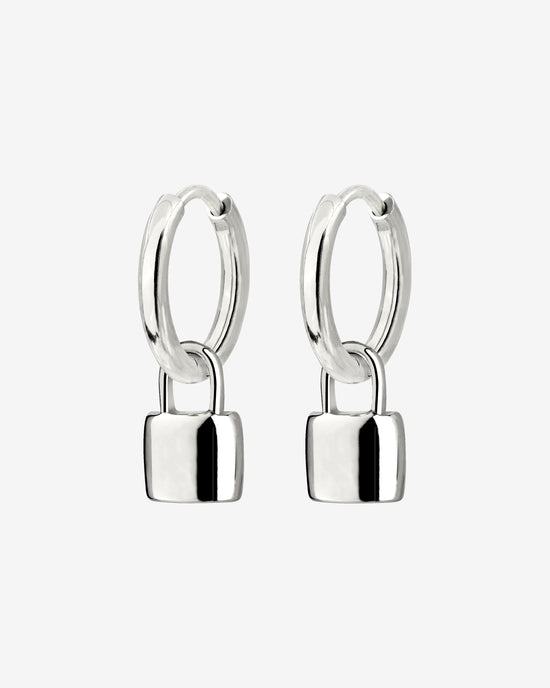 Lock in Hoop Set Small Silber