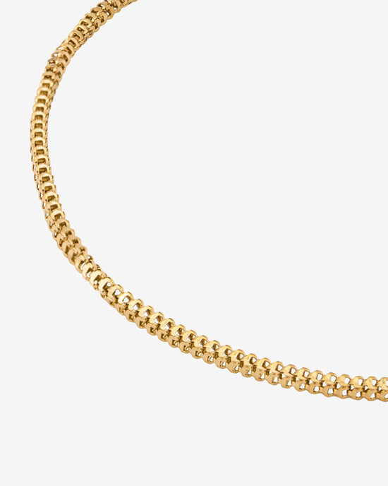 Box Snake Anklet Gold