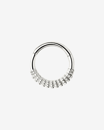 Striped Piercing Silber