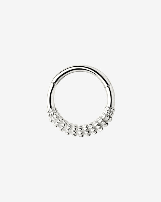 Striped Piercing Silber