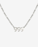 Angel Number Necklace Silber 999