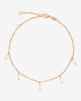 Perla Blanco Anklet Roségold