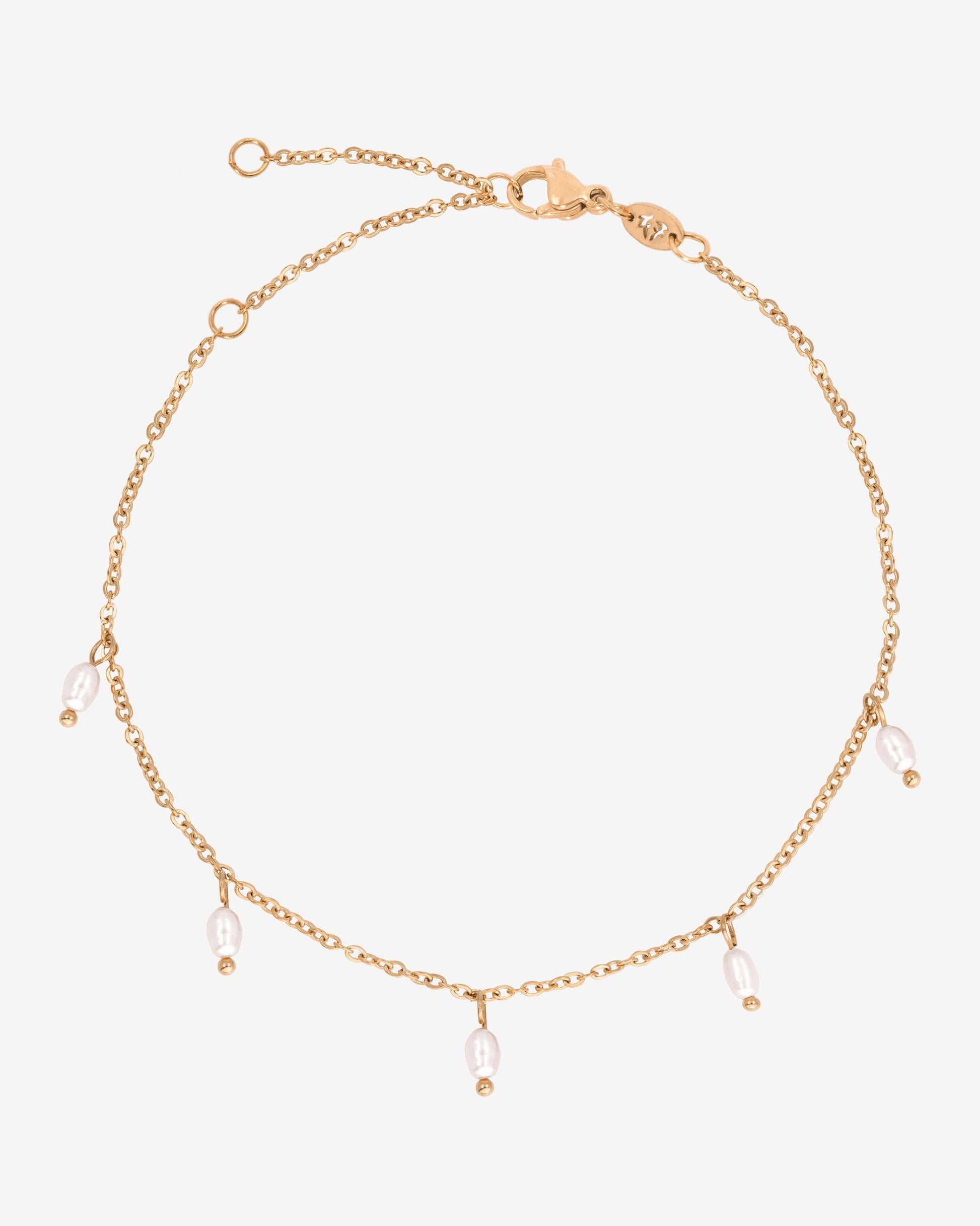 Perla Blanco Anklet Roségold