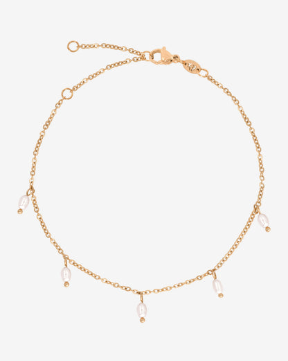 Perla Blanco Anklet Roségold
