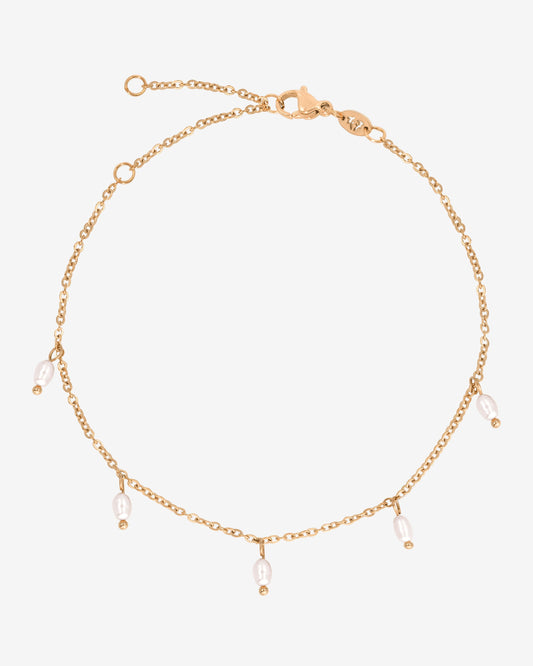 Perla Blanco Anklet Roségold