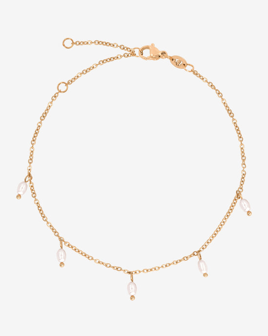 Perla Blanco Anklet Roségold