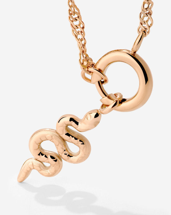 Serpent Singapore Chain Necklace Set Roségold
