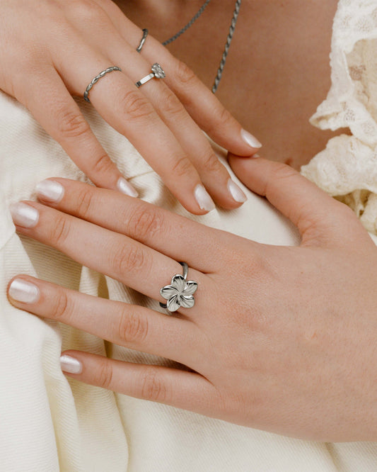 Floral Glow Anello Argento