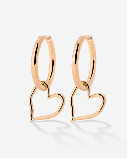 Melting Heart Hoop Set Medium Roségold