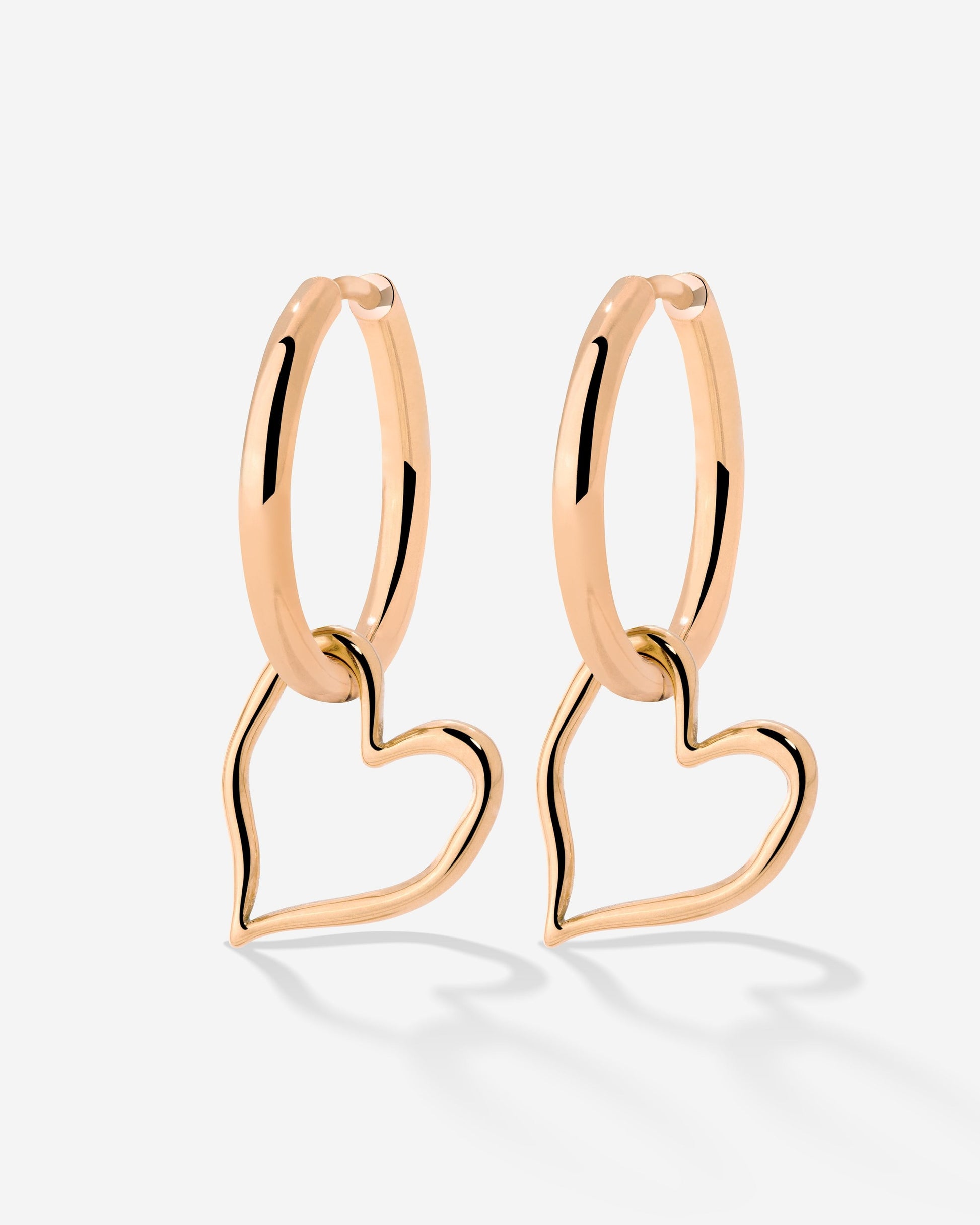 Melting Heart Hoop Set Medium Roségold