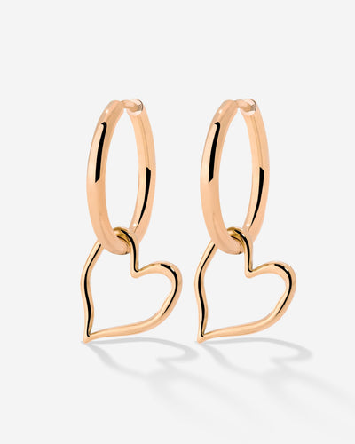 Melting Heart Hoop Set Medium Roségold