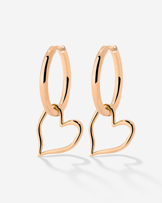 Melting Heart Hoop Set Medium Roségold
