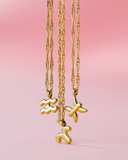 Aries Bubble Necklace Silber