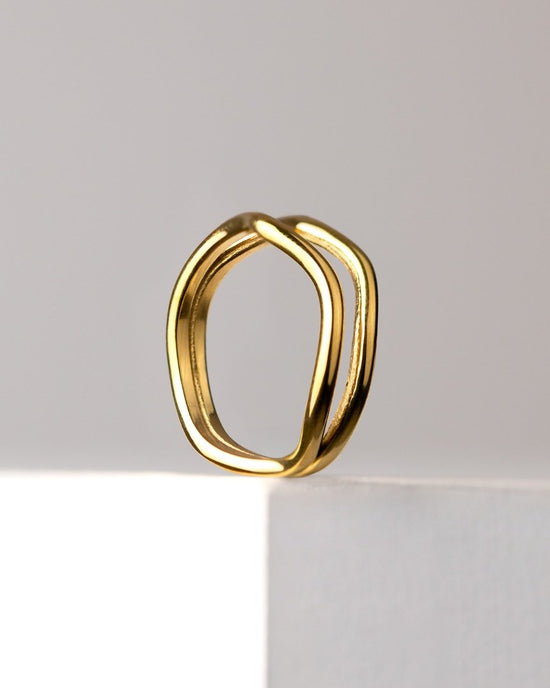Double Wave Ring Roségold