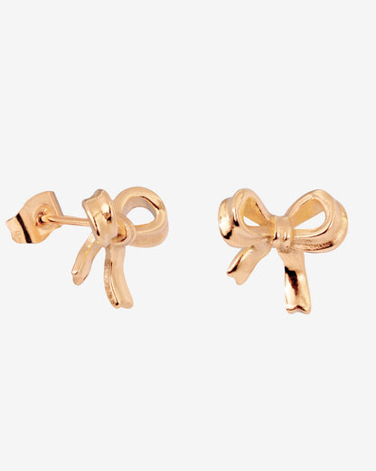 Pretty Ribbon Studs Roségold