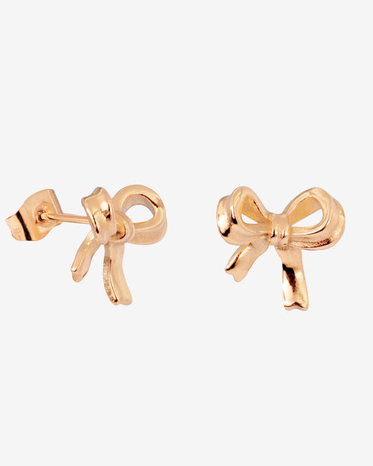 Pretty Ribbon Studs Roségold