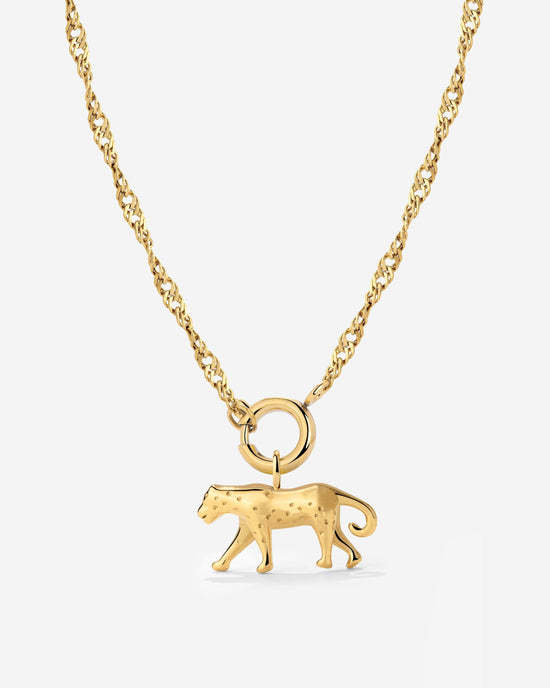 Leopard Singapore Chain Necklace Set Gold