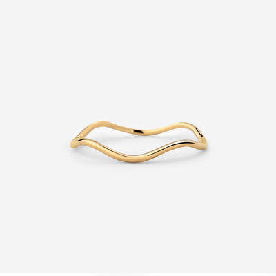 Slim Wave Ring Gold