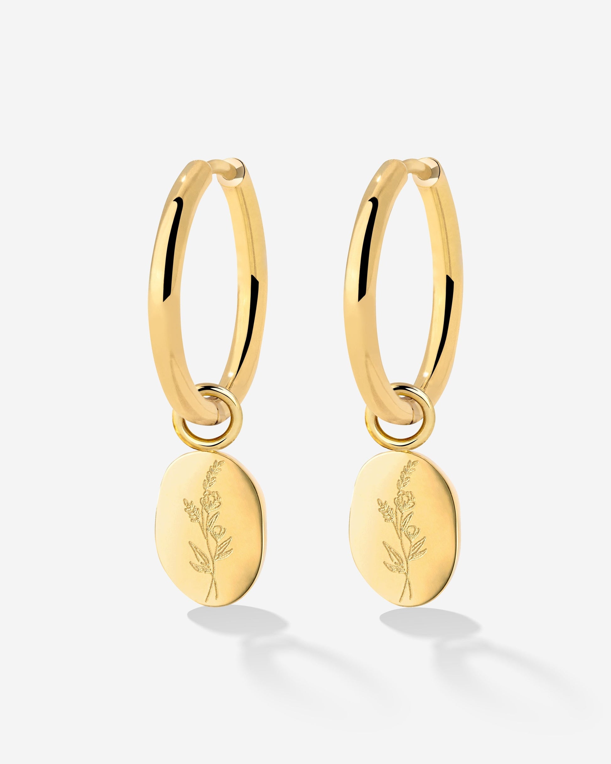 Bouquet Coin Hoop Set Medium Gold