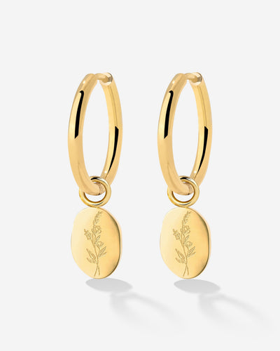 Bouquet Coin Hoop Set Medium Gold