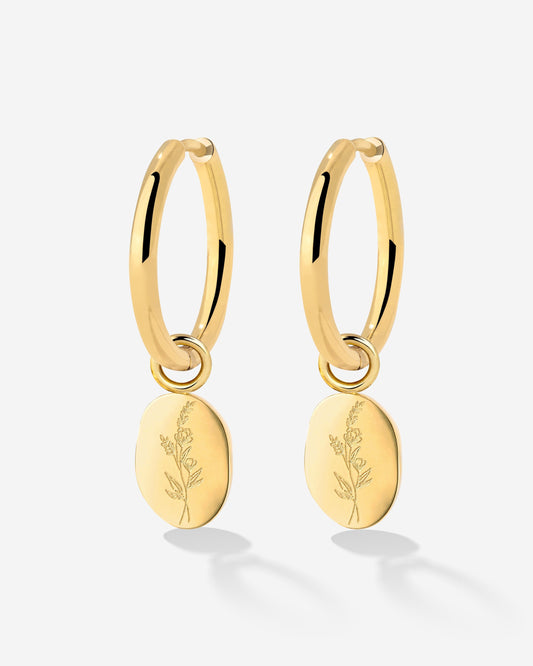 Bouquet Coin Hoop Set Medium Gold