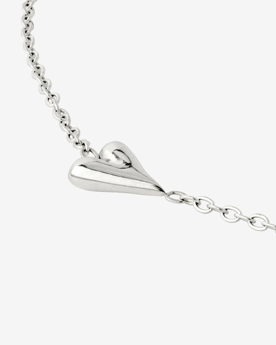 Flowy Heart Necklace Silber