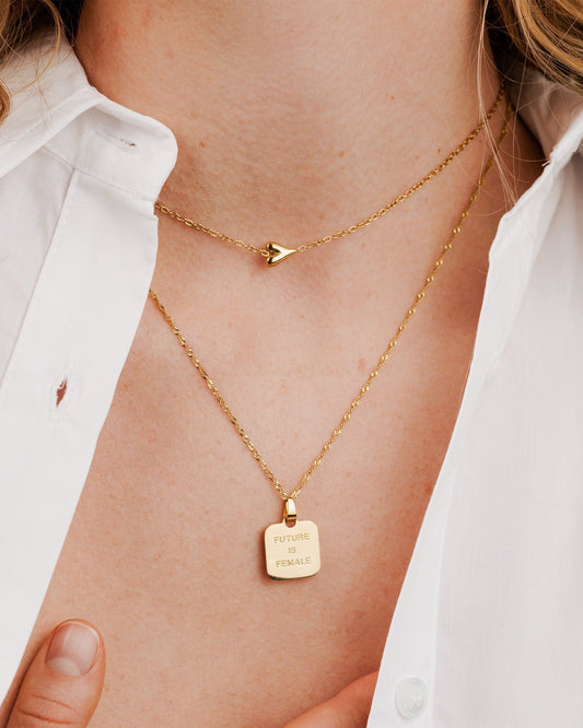 Future is female Necklace Gold