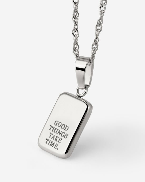 Good things take time Necklace Silber