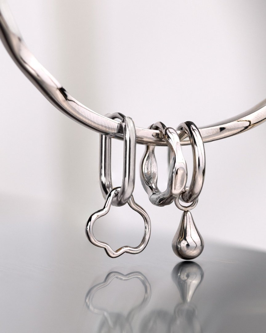 Forming Fluids Oval Hoop Set Baby Silber