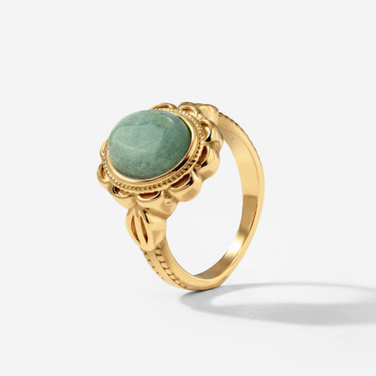 Sea Glass Ring Gold