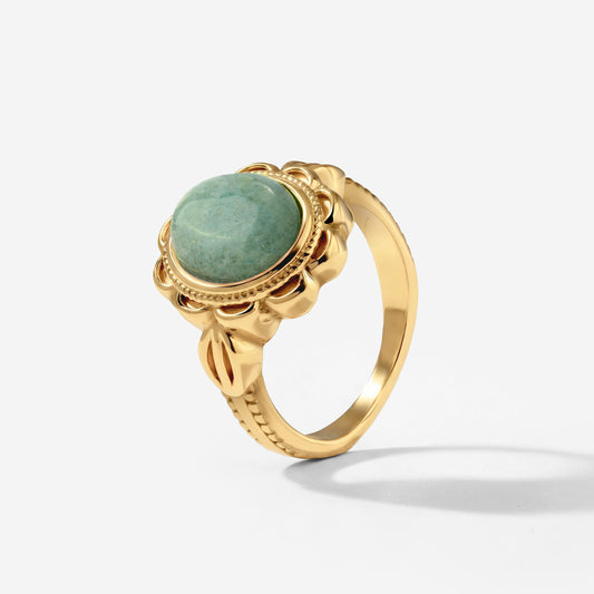Sea Glass Ring Gold