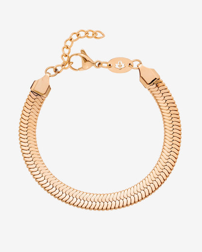 Bold Herringbone Bracelet Roségold