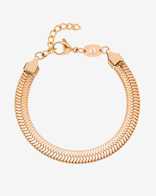 Bold Herringbone Bracelet Roségold