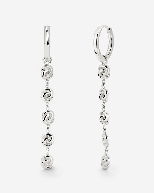 Tides of Time Hoop Set Small Silber