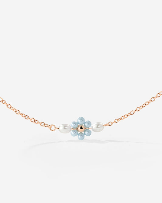 Forever Blue Daisy Collana Oro Rosa