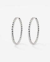 Twisted Hoops Large Silber