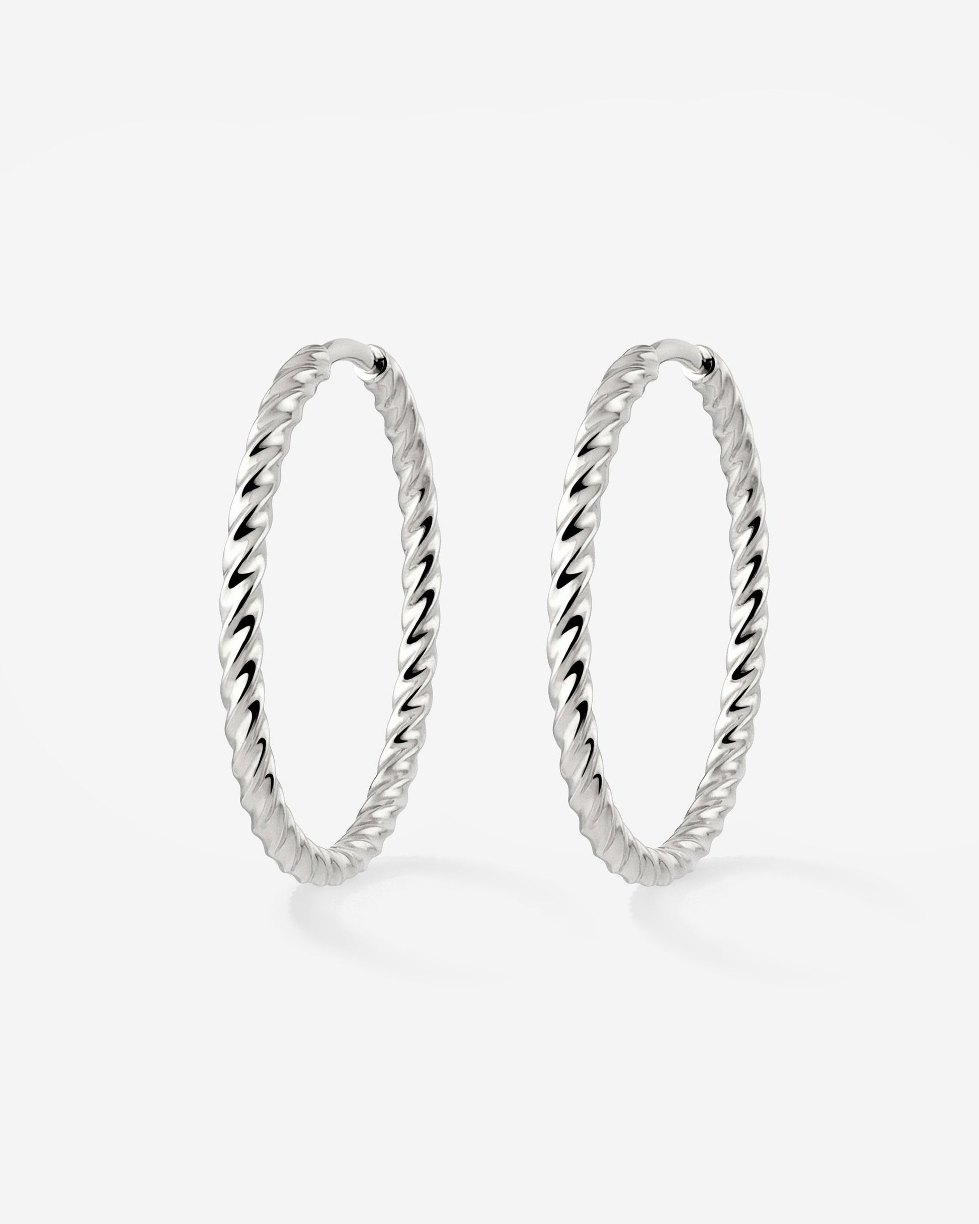 Twisted Hoops Large Silber