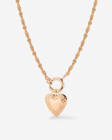 Vintage Heart Rope Chain Necklace Set Roségold